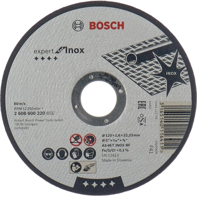 BOSCH Expert for Inox rovný dělící kotouč na nerez 125mm (1.6 mm)