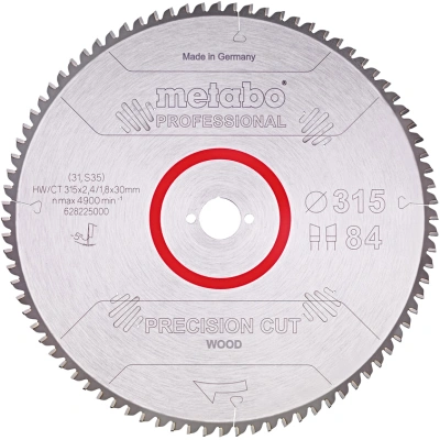 METABO pilový kotouč Precision Cut Wood Prof. 315x30mm (84 zubů)
