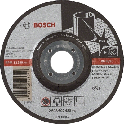BOSCH 125x22,23mm Expert for Inox brusný kotouč na nerez (6 mm)