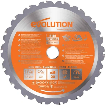 EVOLUTION EV018520 185x20mm (20Z) univerzální kotouč na dřevo, kov, hliník a plast