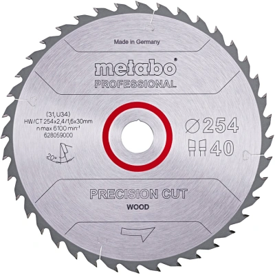 METABO pilový kotouč Precision Cut Wood Prof. 254x30mm (40 zubů)