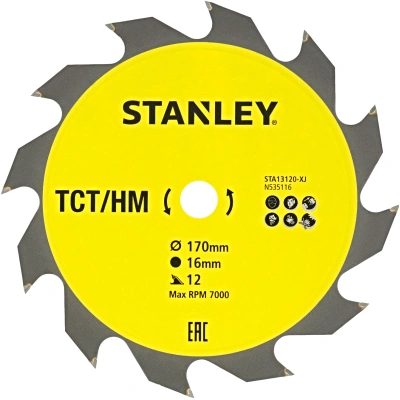 STANLEY pilový kotouč TCT/HM 170x16mm (12Z)