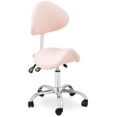 Sedlová židle 55–69 cm 150 kg Růžová, Stříbrná - Sedlové židle physa