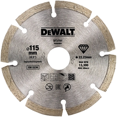 DeWALT DT3701 115x22.23mm diamantový kotouč na řezání betonu a cihel