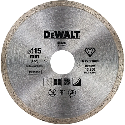 DeWALT DT3703 115x22,23mm DIA kotouč pro suché řezání tvrdých materiálů 115mm