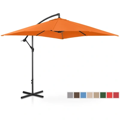 Boční slunečník - oranžový čtvercový 250 x 250 cm naklápěcí - Boční slunečníky Uniprodo