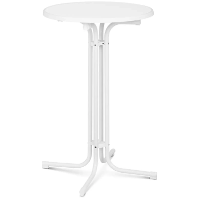 Koktejlový stůl Ø 70 cm skládací bílý - Skládací stoly Royal Catering