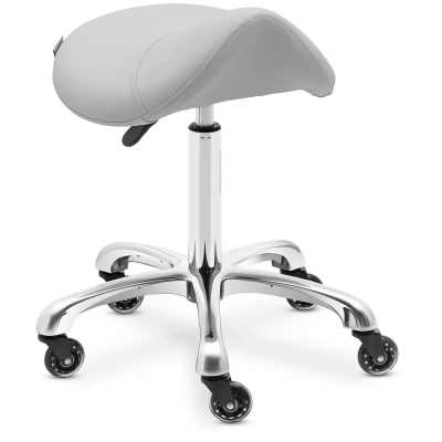 Sedlová židle 570–750 mm 150 kg světle šedá - Sedlové židle physa