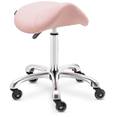 Sedlová židle 570–750 mm 150 kg jemně růžová - Sedlové židle physa