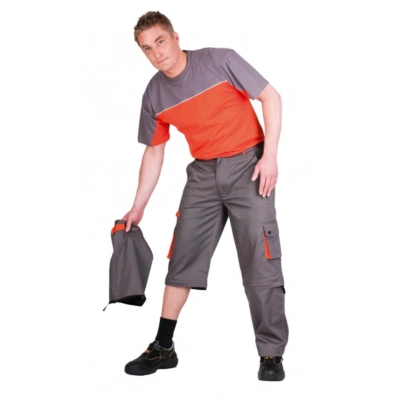 Cerva DESMAN 2v1 Kalhoty pracovní do pasu šedá/oranžová 48