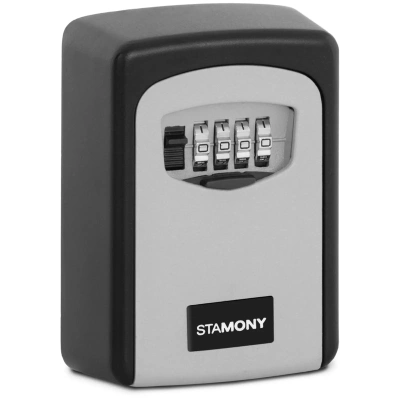 Bezpečnostní schránka na klíče kombinovaný zámek montáž na zeď s krytem - Bezpečnostní schránky na klíče Stamony