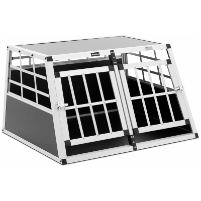 Přepravní box pro psa hliník sešikmený tvar 69 x 90 x 50 cm - Potřeby pro domácí mazlíčky Wiesenfield