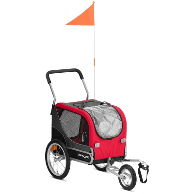 Nákladní vozík za kolo pro psa 20 kg odrazky plachta - Vozíky za kolo Uniprodo
