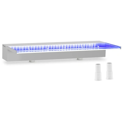 Chrlič vody 60 cm LED osvětlení modrá/bílá barva nízký vývod vody - Chrliče vody Uniprodo