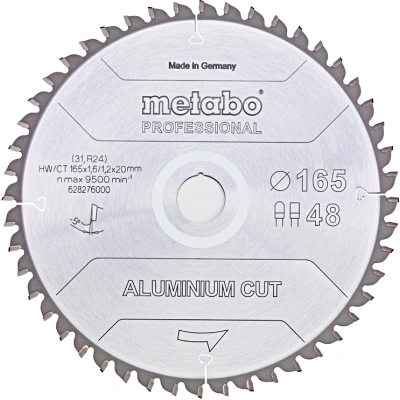 METABO kotouč Aluminium Cut 165x20mm (48 zubů)