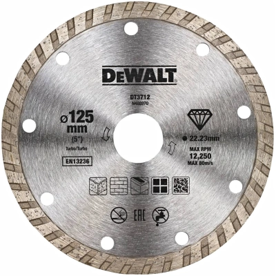 DeWALT DT3712 125x22.23mm DIA kotouč Turbo na zdící materiály