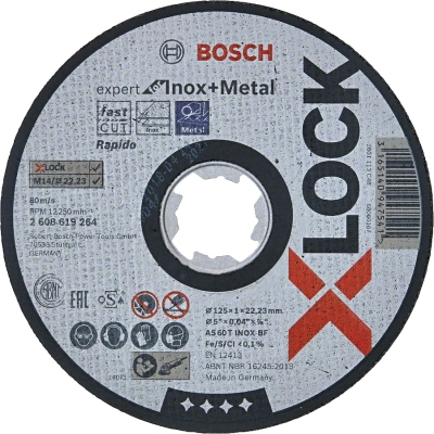 BOSCH Expert for Inox+Metal kotouč na nerez a kov 125mm, X-LOCK (1.0 mm)