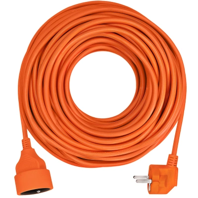 SOLIGHT PS08 prodlužovací kabel - spojka, 1 zásuvka, 30 m, 3 x 1,5mm2, oranžová